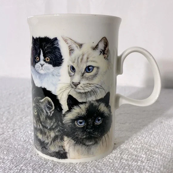 Vintage Dunoon Stoneware Cats’ By Deborah Pope Mug Coffee Cup - Picture 1 of 11
